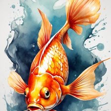 Схема вышивки «Золотая рыбка»