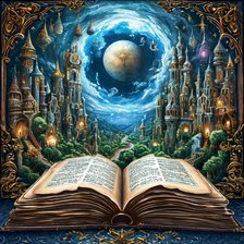 Схема вышивки «Удивительный мир книг»