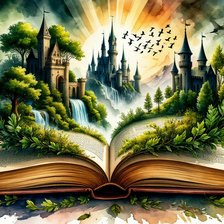 Схема вышивки «Удивительный мир книг»