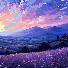 Схема вышивки «закат»