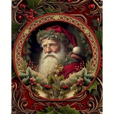 Схема вышивки «Винтажный Санта»