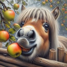 Схема вышивки «Милашка ест вкусняшку»