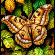 Схема вышивки «Листья»