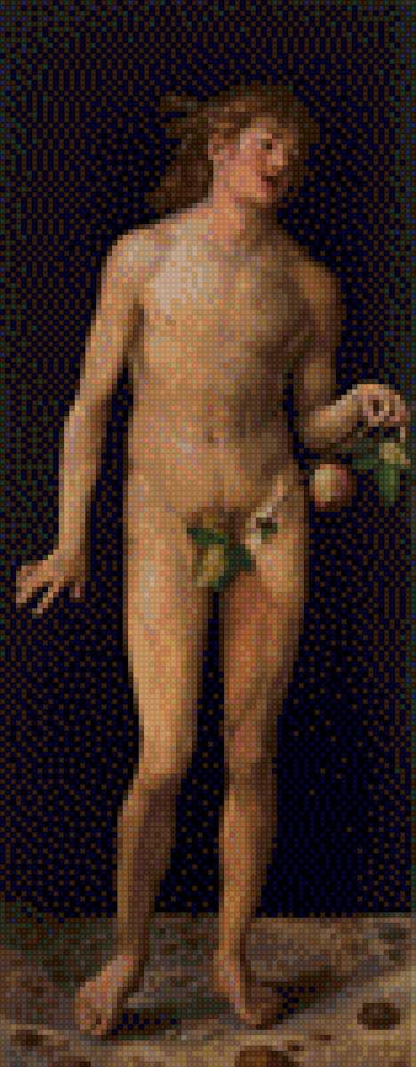 Дюрер Алам и Ева, Адам - дюрер картина адам - предпросмотр