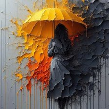 Схема вышивки «Девушка с зонтом»