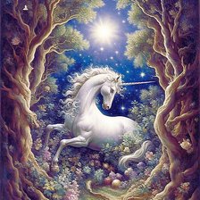 Схема вышивки «Единорог»