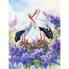 Схема вышивки «Семейное гнездышко»