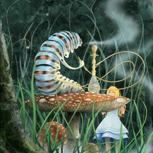 Схема вышивки «Алиса и синяя гусеница»