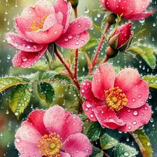 Схема вышивки «Шиповник»