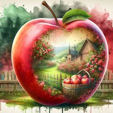 Схема вышивки «Яблочко»