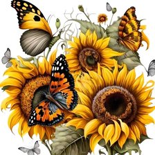 Схема вышивки «Подсолнушки»