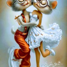 Схема вышивки «Кошки»