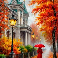 Схема вышивки «Осенний дождь»