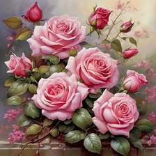 Схема вышивки «розы»