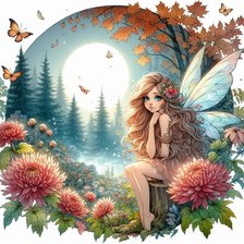 Схема вышивки «Фея цветов»