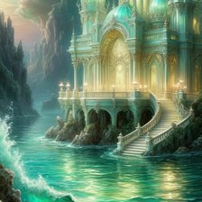 Схема вышивки «Морской замок»