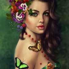 Схема вышивки «Entre flores y mariposas»