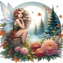 Схема вышивки «Фея цветов»