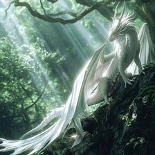 Схема вышивки «белый дракон»