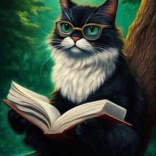 Схема вышивки «Кот Ученый»