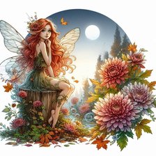 Схема вышивки «Фея цветов»