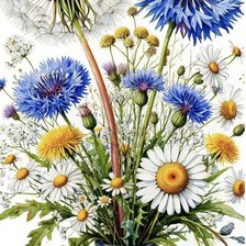 Схема вышивки «Васильки»