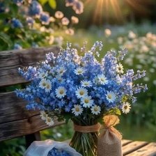 Схема вышивки «Синий букет»