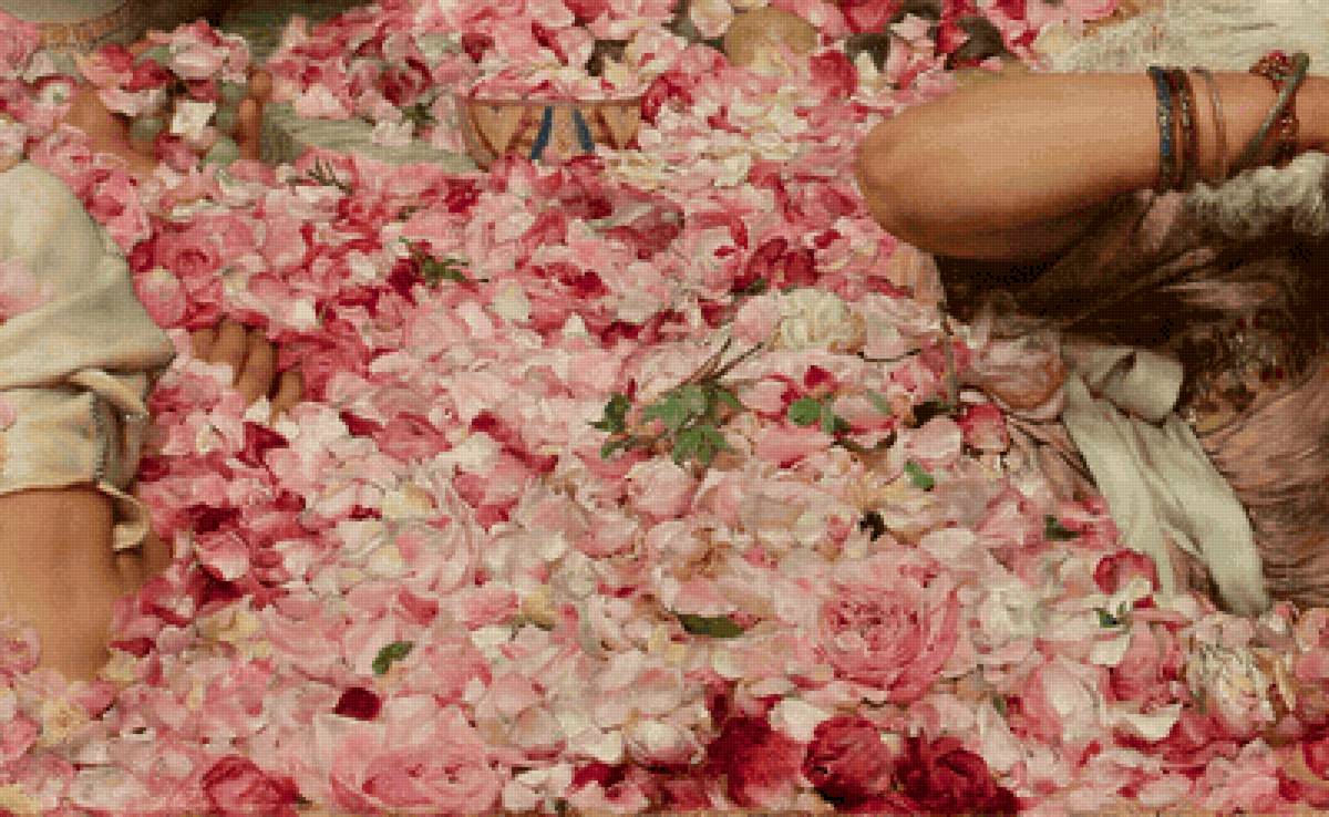 The Roses of Heliogabalus 14-16 - портрет, цветы, альма-тадем, пир, розы, рим, викторианская эпоха - предпросмотр