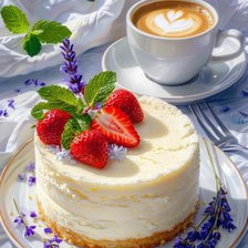 Схема вышивки «Тортик с клубникой»