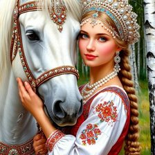 Схема вышивки «Русская красота»