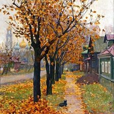 Схема вышивки «осень в загорске»