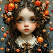 Схема вышивки «Кукальные глазки, мандаринки»