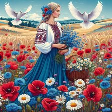 Схема вышивки «Русская красота»