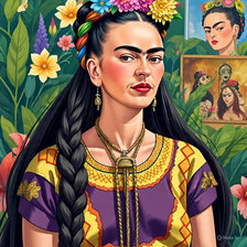 Схема вышивки «Frida kahlo»