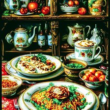 Схема вышивки «Кухня»