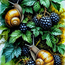 Схема вышивки «Две улитки»