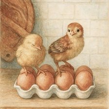 Схема вышивки «Цыплята»