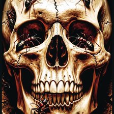 Схема вышивки «Череп»