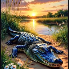 Схема вышивки «Река»