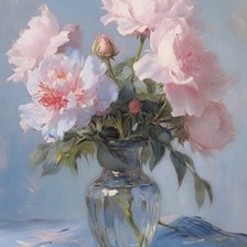 Схема вышивки «ваза с пионами»