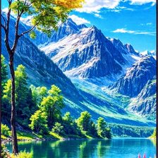 Схема вышивки «Лес»