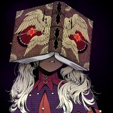 Схема вышивки «Чернокнижник во власти книги»