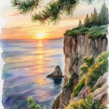 Схема вышивки «Солнечные скалы»