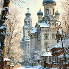 Схема вышивки «Дорога к храму»