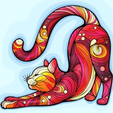 Схема вышивки «Котик»