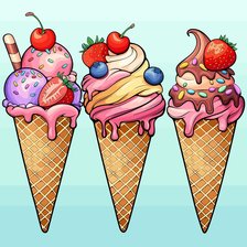 Схема вышивки «Мороженое 3»