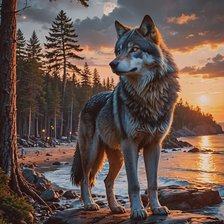 Схема вышивки «Лесной житель»