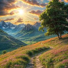 Схема вышивки «Горная долина»