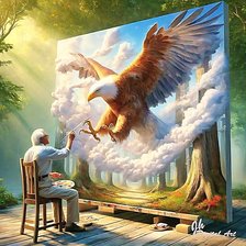 Схема вышивки «А художник берёт краски...»