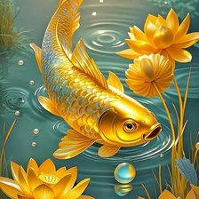 Схема вышивки «Золотой Карп»